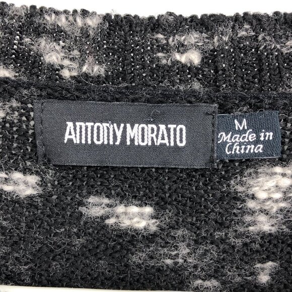 Antony Morato Men's Marled Charcoal Crew Neck Long Sleeve Sweater size M - Picture 5 of 16